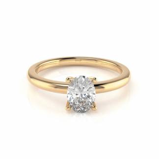 Ovaler Ring mit Labordiamant – 750er Gold, edel &amp; nachhaltig