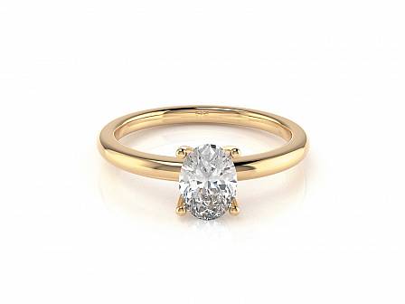 Ovaler Ring mit Labordiamant – 750er Gold, edel & nachhaltig